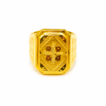 Classic Geometric Gold Ring – 2.990g Pure Gold