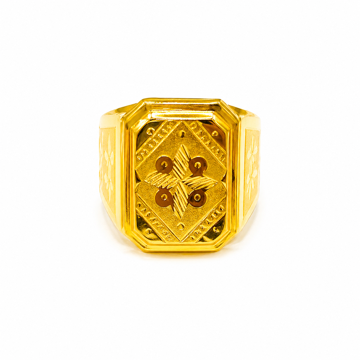 Classic Geometric Gold Ring – 2.990g Pure Gold