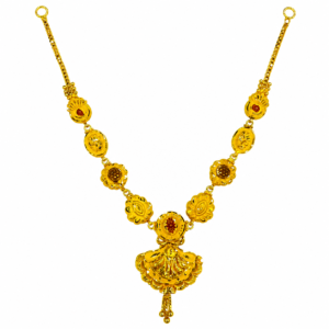 Traditional Pure Gold Pendant Necklace