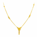 Elegant Pure Gold Floral Necklace