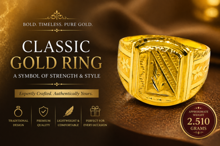 💍 Classic Gold Ring – A Symbol of Strength & Timeless Style