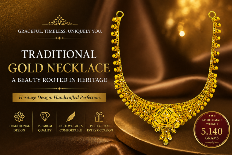 ✨ Traditional Gold Necklace – A Timeless Expression of Heritage & Elegance