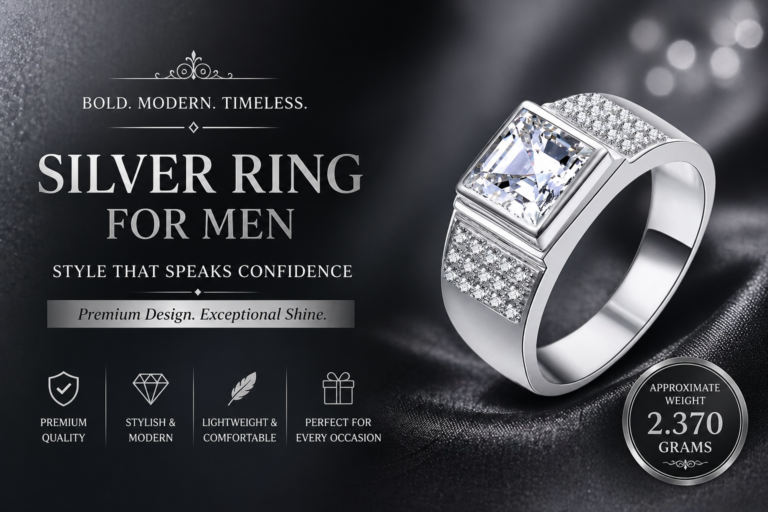 💎 Silver Ring for Men – Bold Style with Modern Elegance