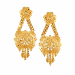 Elegant Traditional Gold Drop Earrings (3.057g)