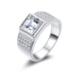 Premium 925 Silver Square Stone Ring